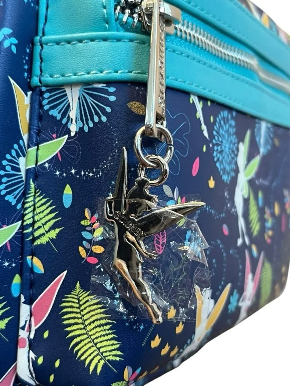 Loungefly Disney Peter Pan Teal Tinkerbell Glow In The Dark Mini Backpack NWT